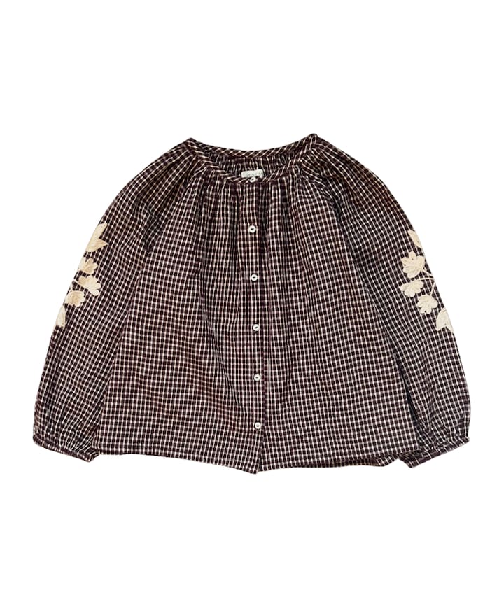 Meisjes blouse lange mouw bordeaux