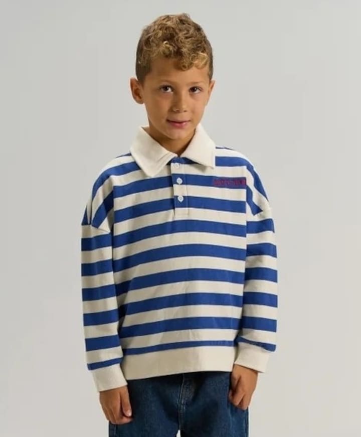 Jongens polo blauw