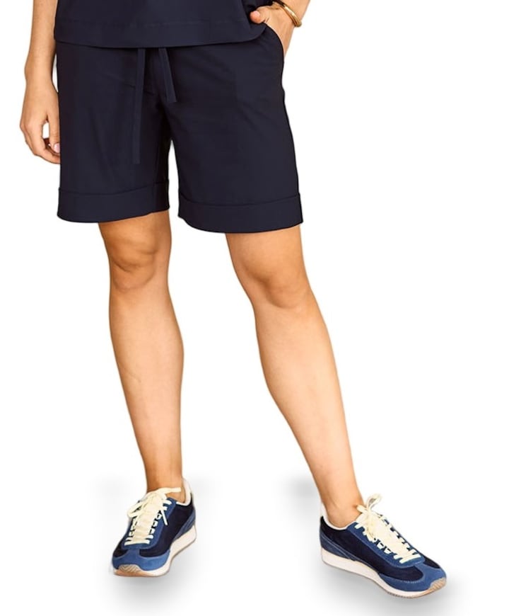 City dames bermuda blauw