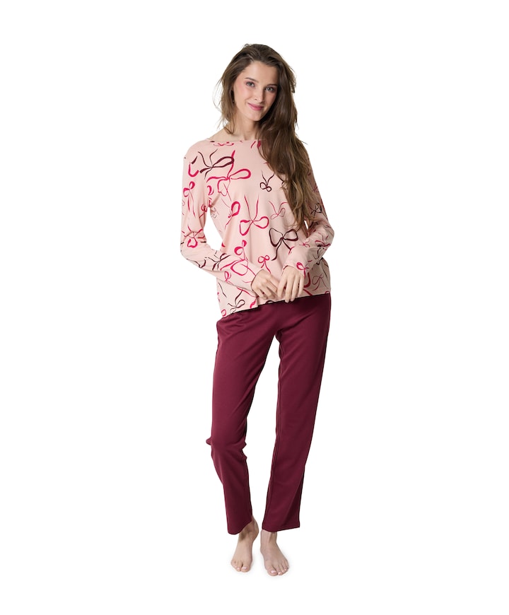 Pyjamaset bordeaux