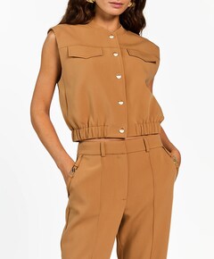 Dames gilet bruin