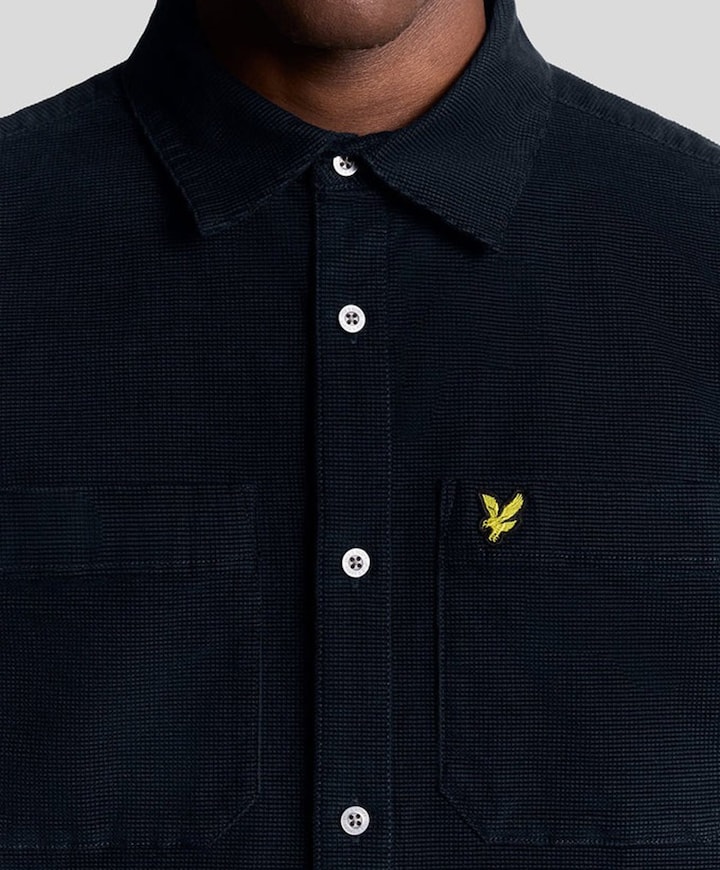 Heren overhemd lange mouw blauw