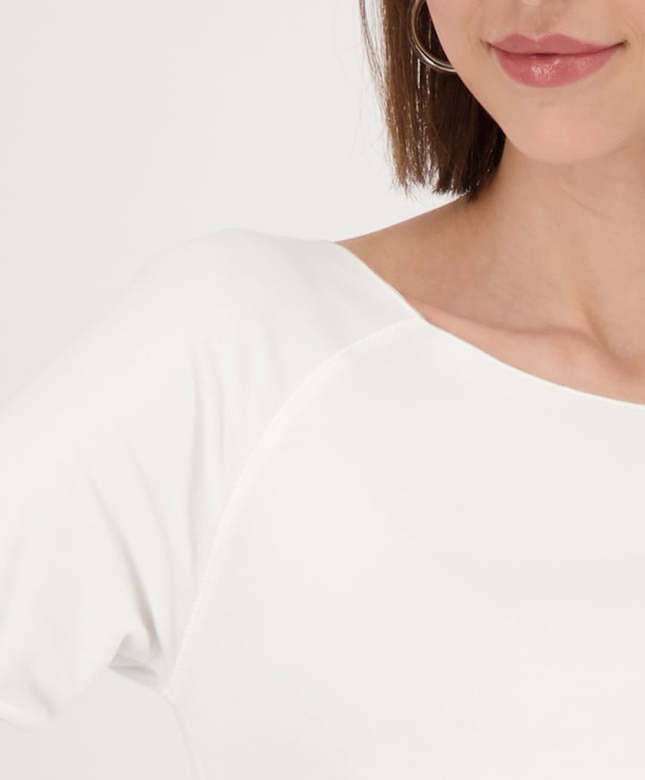 Dames longsleeve ecru