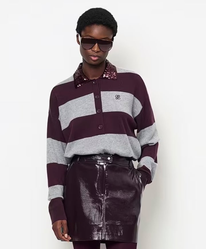 Dames sweater paars