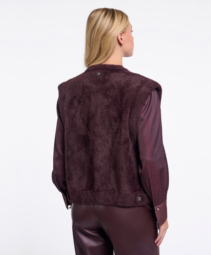 Dames gilet bordeaux