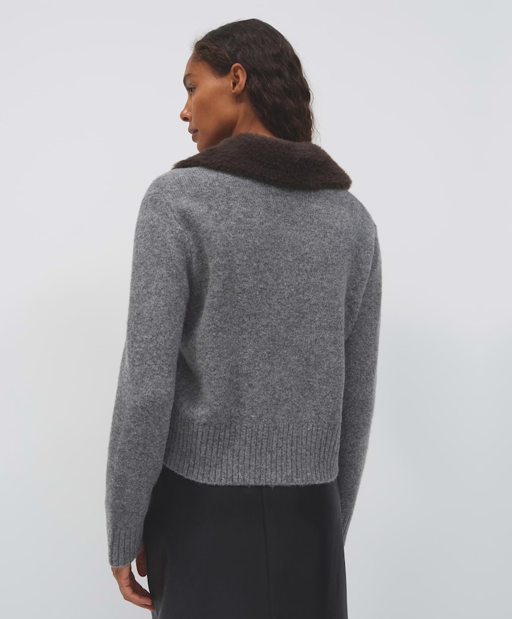 Dames vest grijs