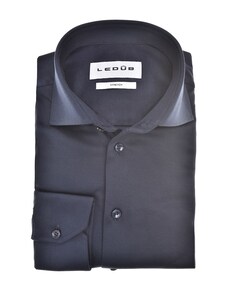 Heren overhemd lange mouw blauw
