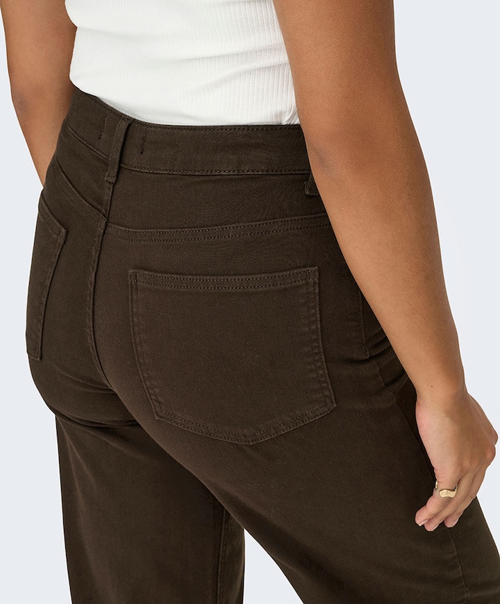 ONLMADISON BLUSH HW WIDE COLOR dames jeans bruin