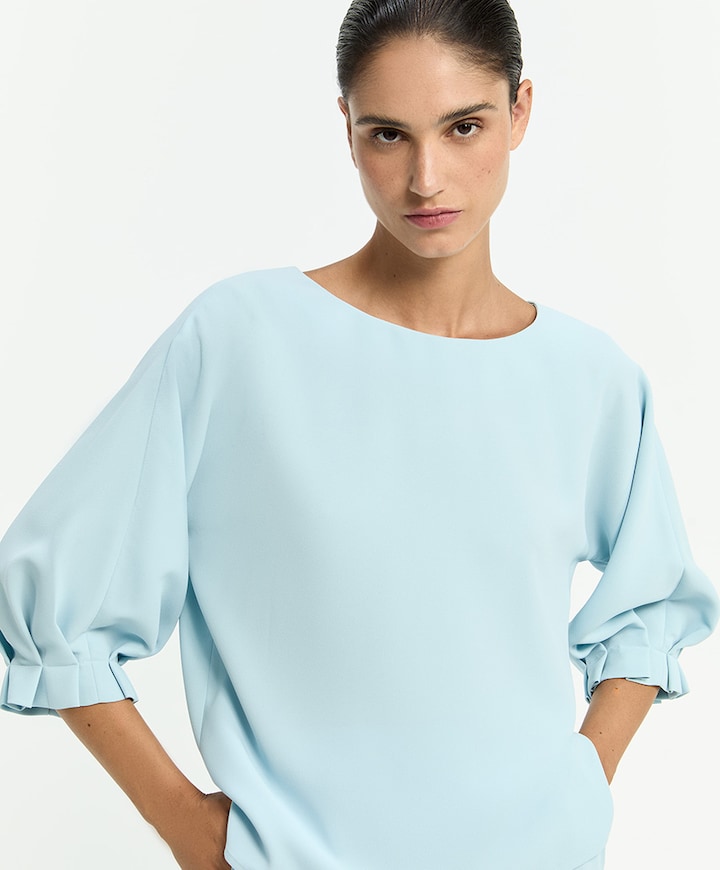 Dames blouse blauw