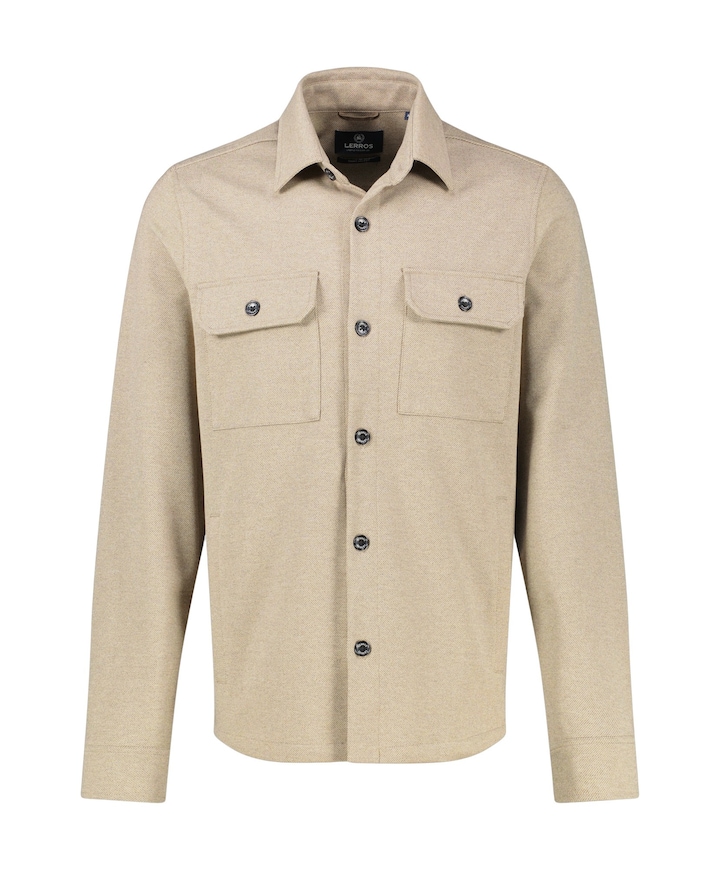 Heren overshirt beige