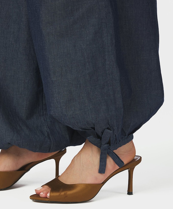 Roxane Balloon Denim Pants dames broek blauw