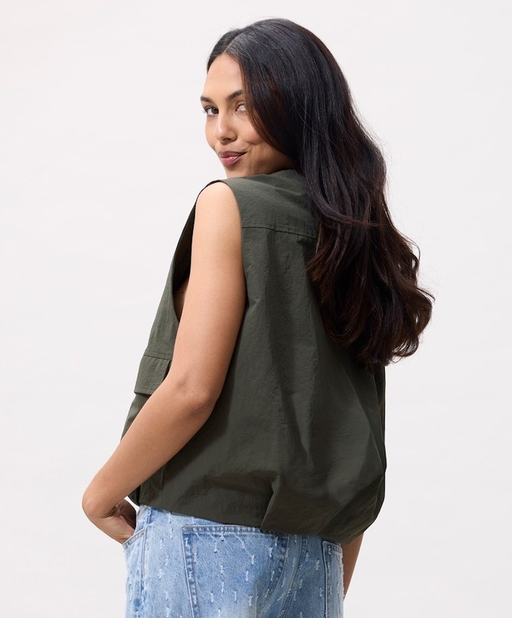 Dames gilet groen