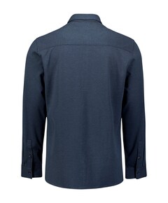 Heren overhemd lange mouw blauw