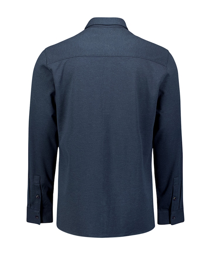 Heren overhemd lange mouw blauw