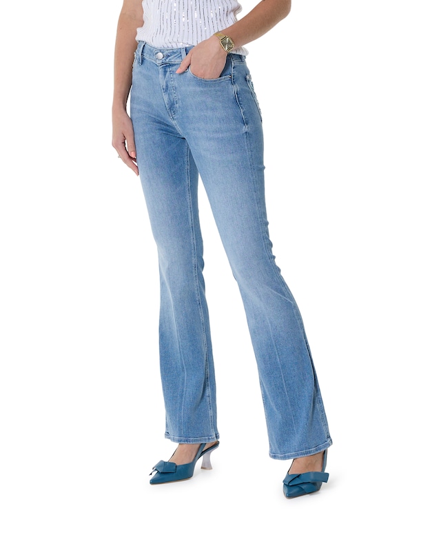 Sexy flare jeans blauw