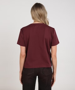 Dames T-shirt bordeaux