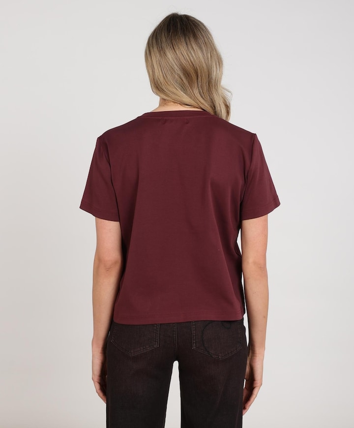 Dames T-shirt bordeaux
