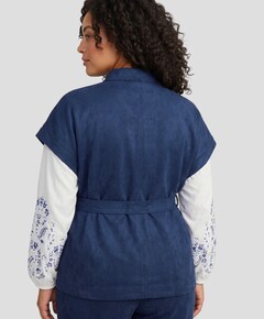Dames gilet blauw