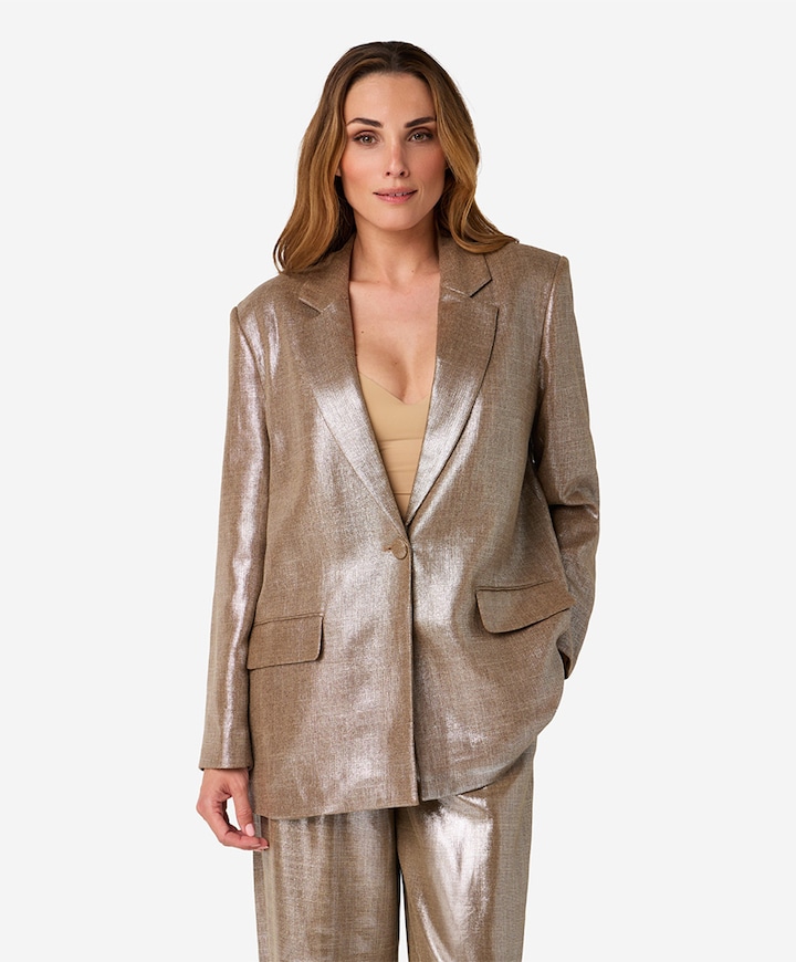 Dames blazer goud