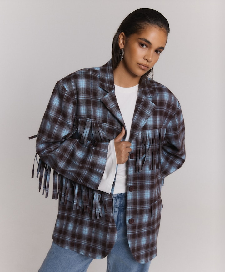 Dames blazer bruin