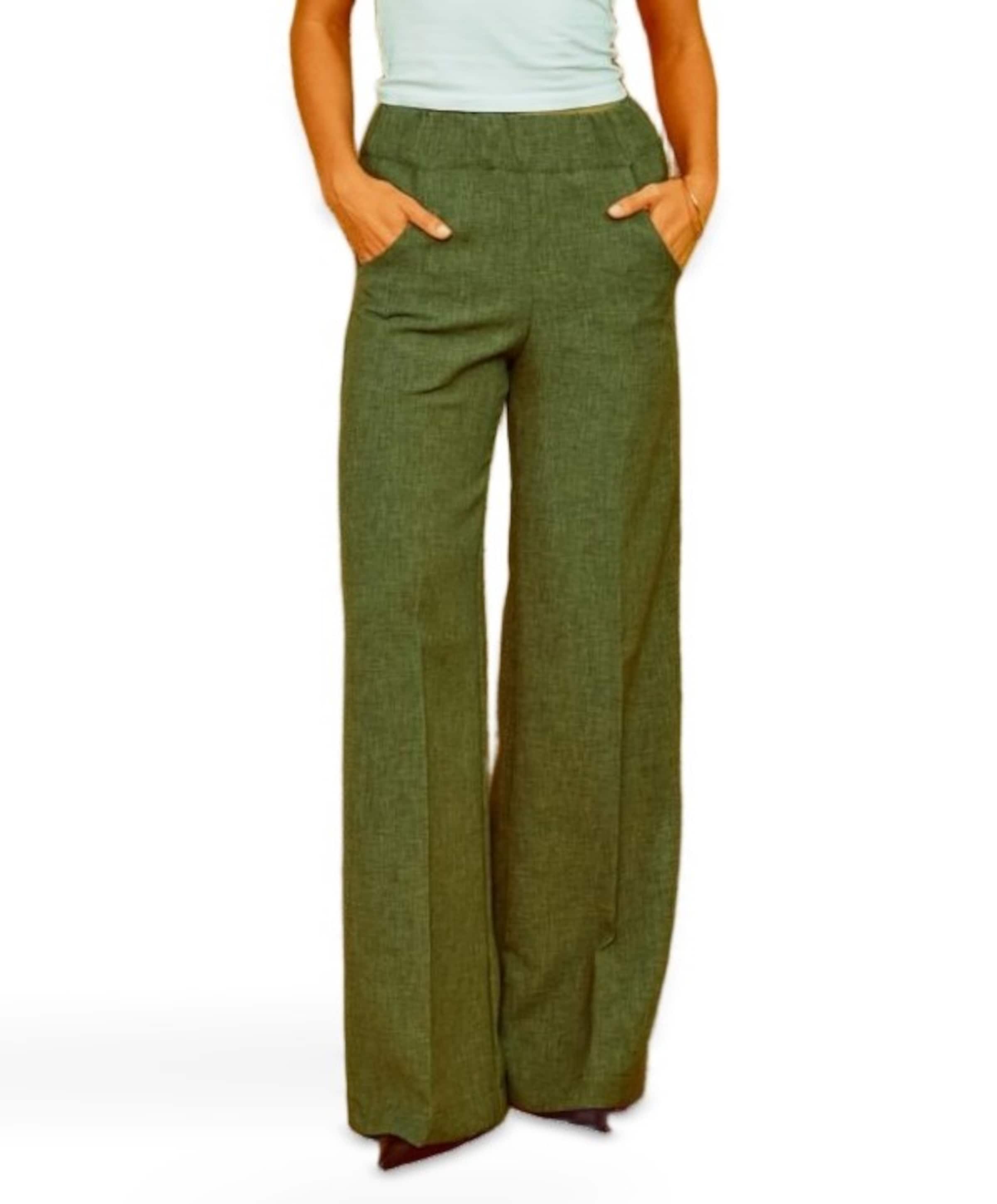 Woody Lush dames pantalon groen