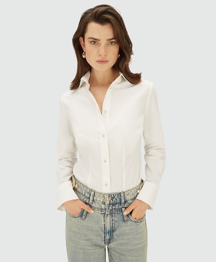 Dames body blouse ecru