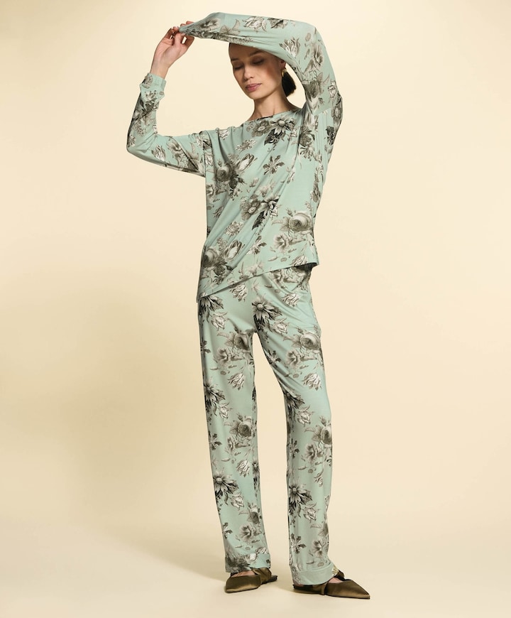 Dames pyjamabroek groen