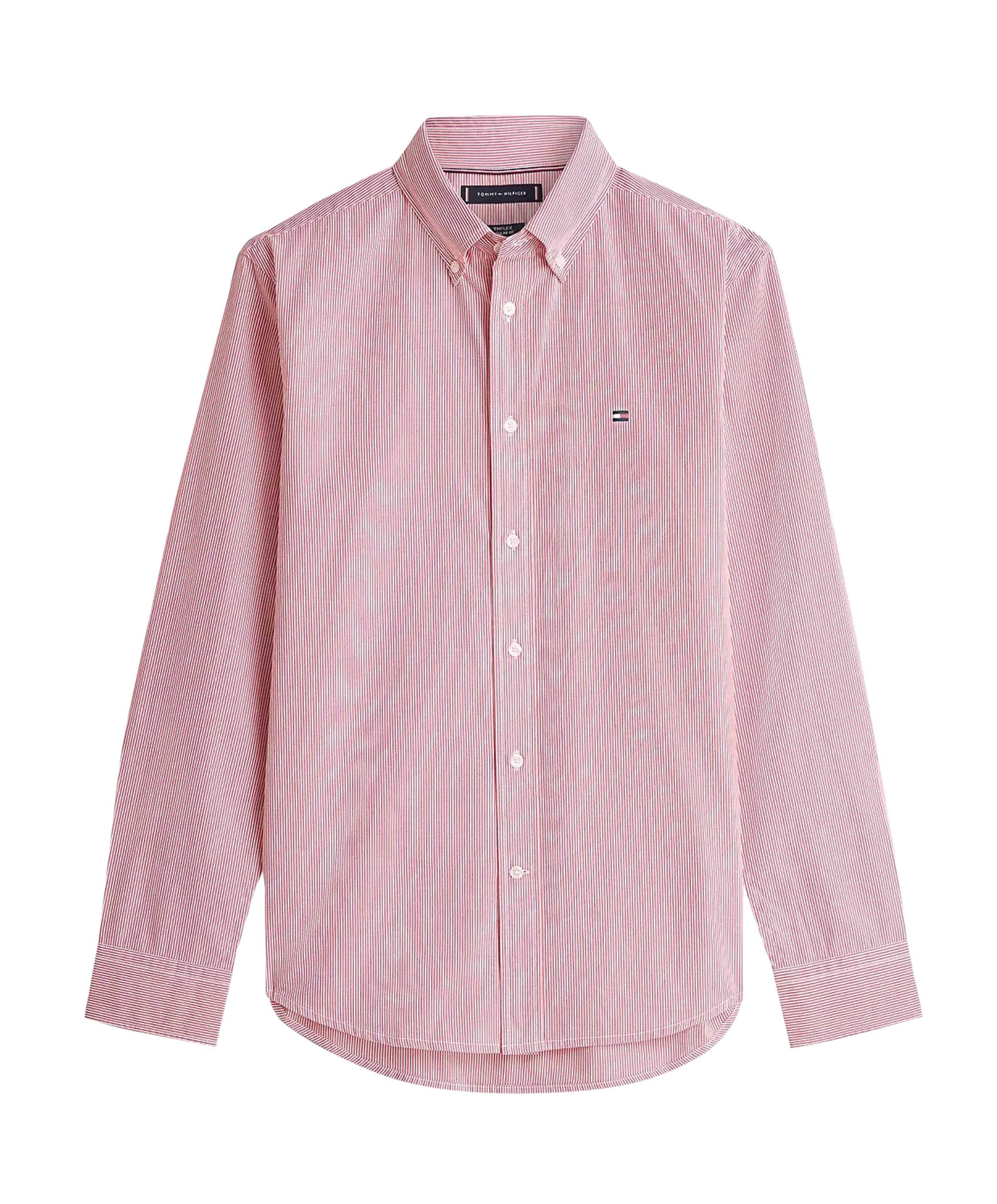 Heren overhemd lange mouw rood