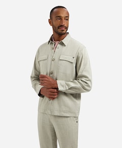 Heren overhemd lange mouw beige