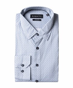 Heren overhemd lange mouw blauw