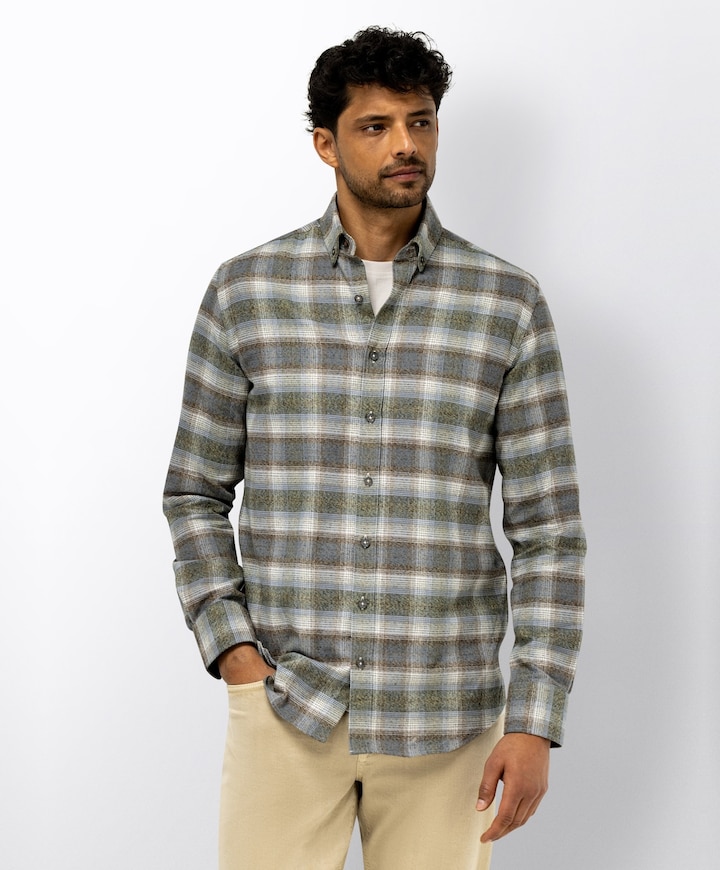 Heren overshirt bruin