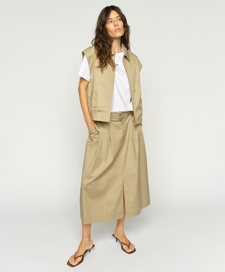 Dames rok beige