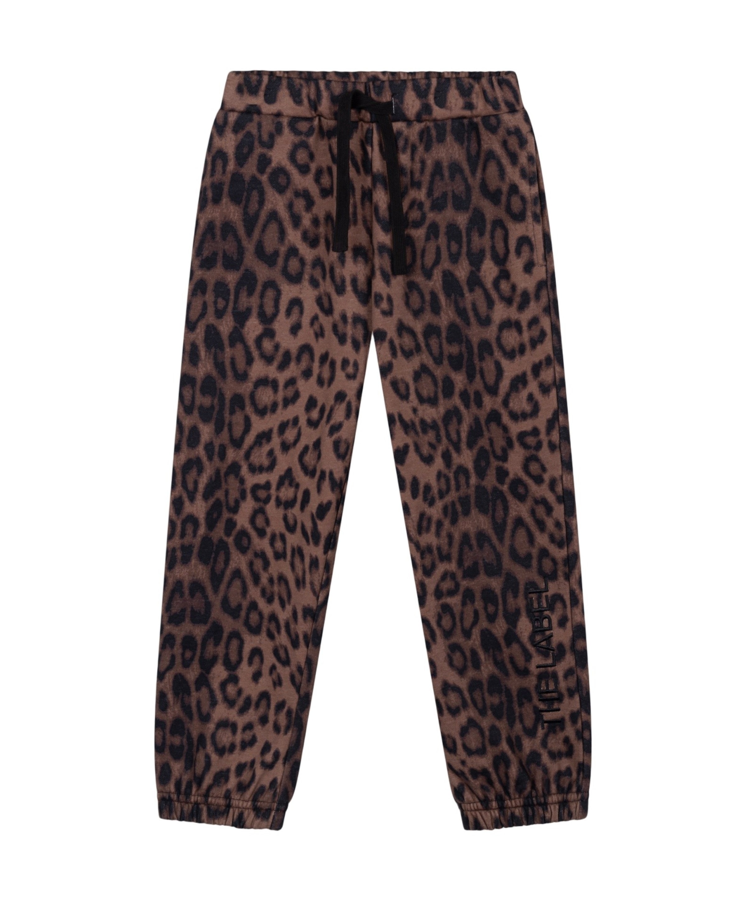 Kids knitted leopard meisjes broek bruin