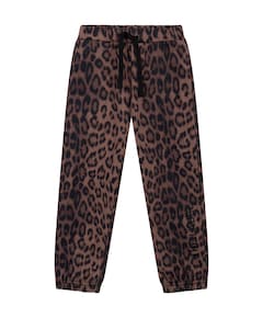 Kids knitted leopard meisjes broek bruin