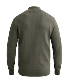 Heren trui met rits groen