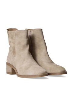 dames enkellaarzen beige