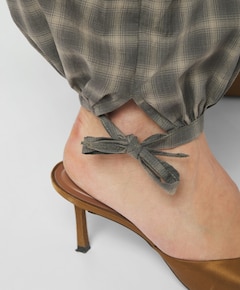 Roxane Balloon Checked dames broek groen