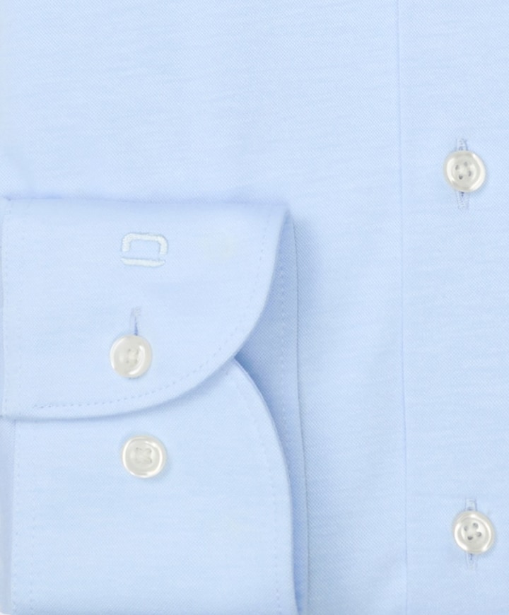 Heren overhemd lange mouw blauw