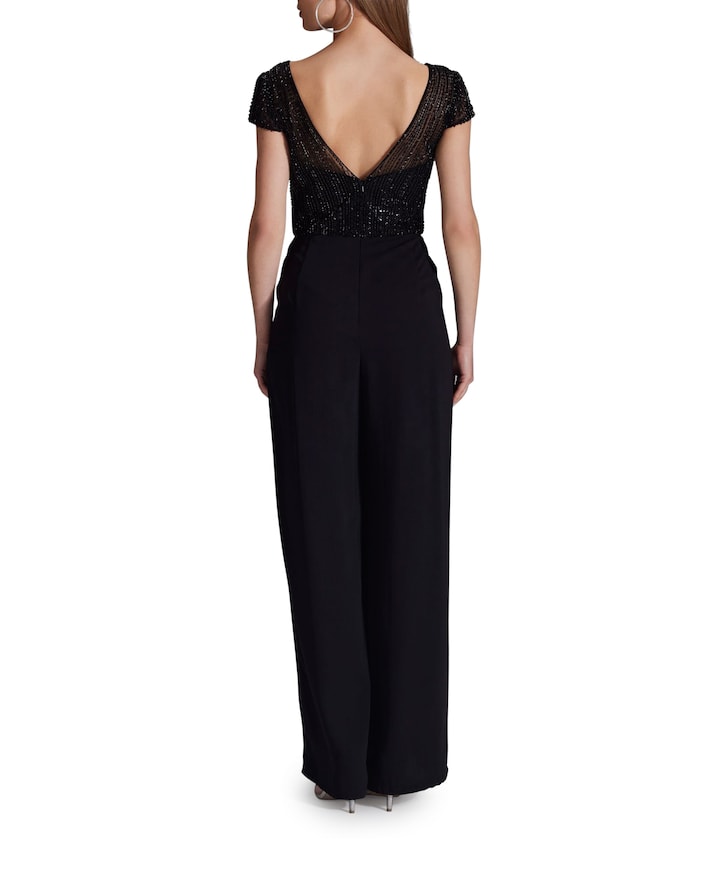 Jumpsuit mit Stickerei und kleinem dames jumpsuit zwart