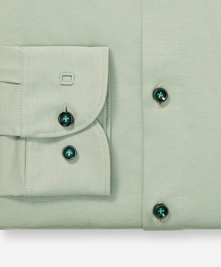 Heren overhemd lange mouw groen