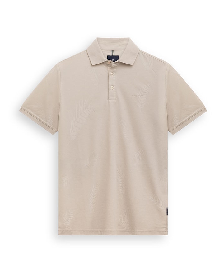Heren polo beige