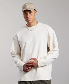 Heren longsleeve ecru
