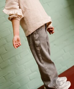 2300 Wide Fit meisjes jeans grijs