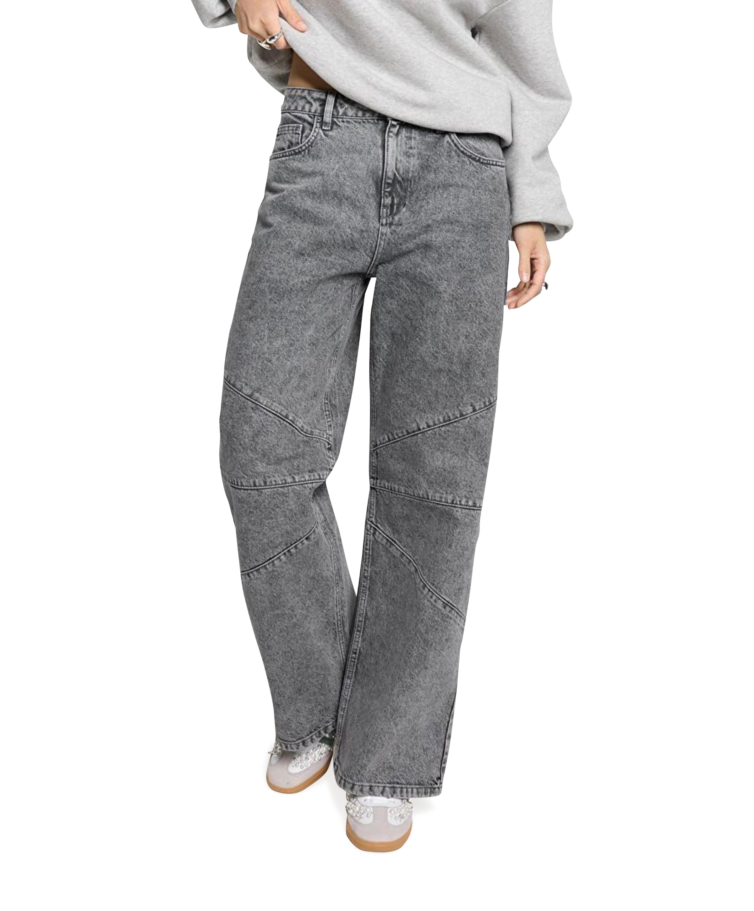 CUTSEAM DENIM dames jeans grijs