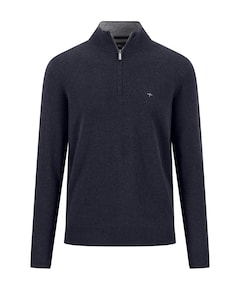 Heren trui met rits blauw