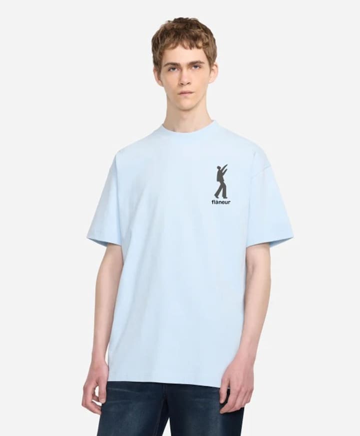 Heren T-shirt blauw