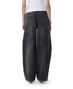 Lyon Coated 80s Black W jeans zwart