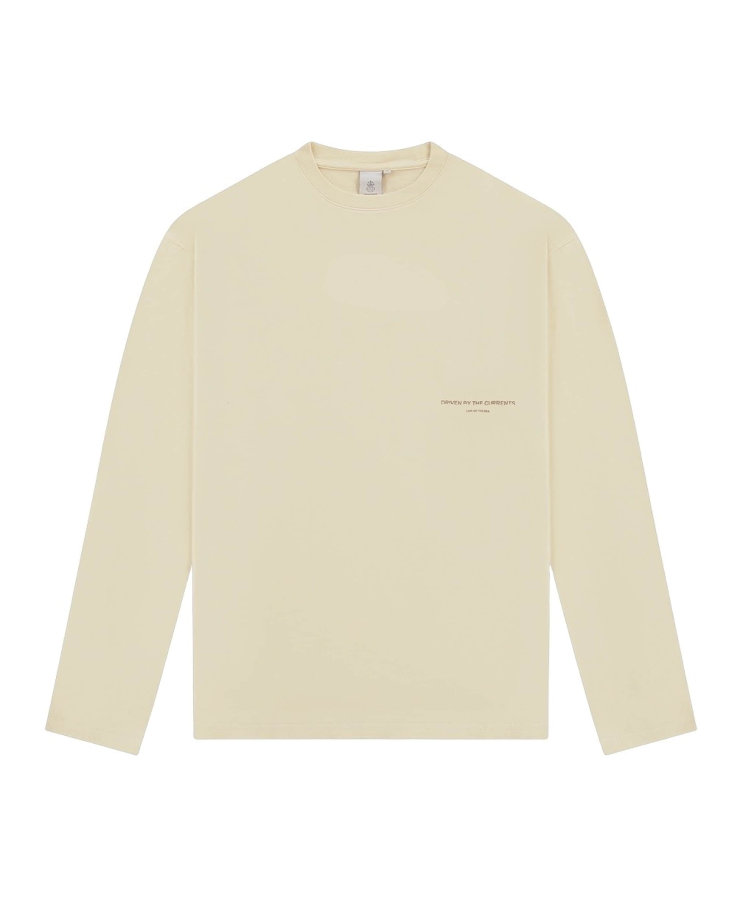 Heren longsleeve beige