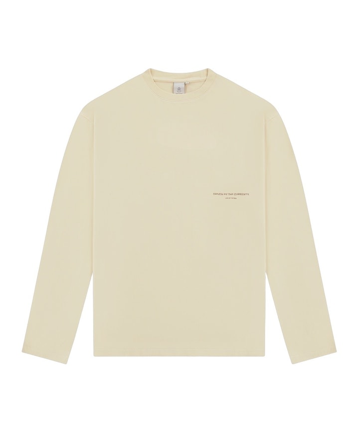 Heren longsleeve beige