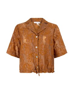 Dames blouse bruin